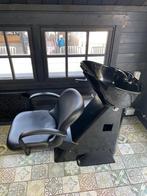 Kapperswasbak, kappersstoel en kapperskruk, Ophalen, Gebruikt