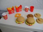 mc donaldset hamburgers kunnen uit elkaar  patat milkshake, Ophalen of Verzenden, Zo goed als nieuw, Kunststof, Speelkeuken-accessoire