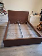 ikea bed 140x200 incl lattenbodem en matras, Ophalen, Wit, Tweepersoons, 140 cm