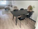 Eettafel (loods5) + stoelen, Huis en Inrichting, Tafels | Eettafels, Ophalen, 50 tot 100 cm, Zo goed als nieuw, 150 tot 200 cm