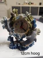 Decoratieve Wekker met Dolfijnen, Ophalen of Verzenden, Zo goed als nieuw, Analoog, Wekker of Tafelklok