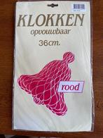 2 Grote Rode Kerstklokken 'Vouwbaar' "Jaren 70/80" Nieuw, Diversen, Kerst, Ophalen of Verzenden, Nieuw