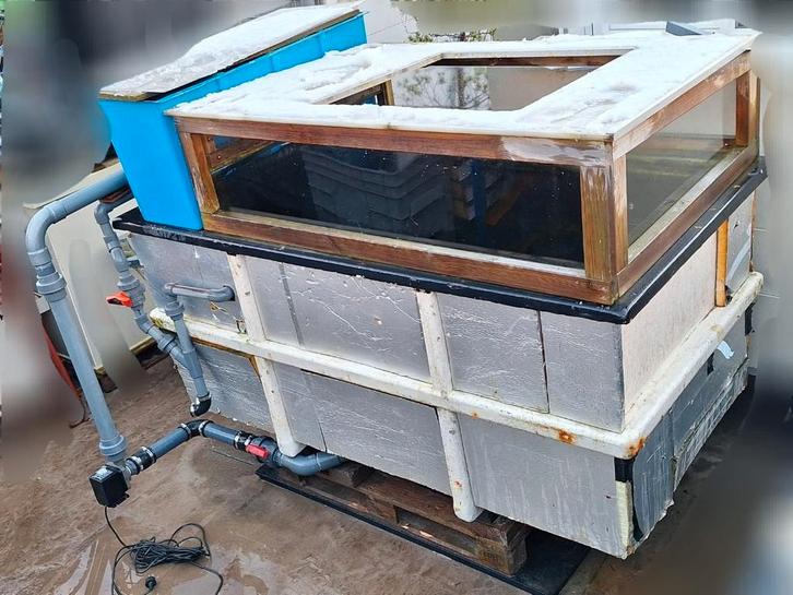 vijver opgroeibak met filter goedwerkend energie zuinig, Tuin en Terras, Vijver-toebehoren, Gebruikt, Vijverbak, Ophalen