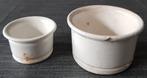2 lage zalfpotjes - Adv S 027, Antiek en Kunst, Ophalen of Verzenden