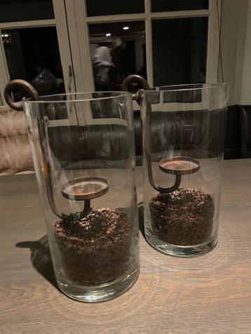 Waxinehouder in vaas (2) beschikbaar voor biedingen