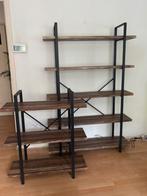 Wandkast - industrieel - metaal/hout - zwart, Huis en Inrichting, Kasten | Wandmeubels, Ophalen, Zo goed als nieuw, Minder dan 150 cm