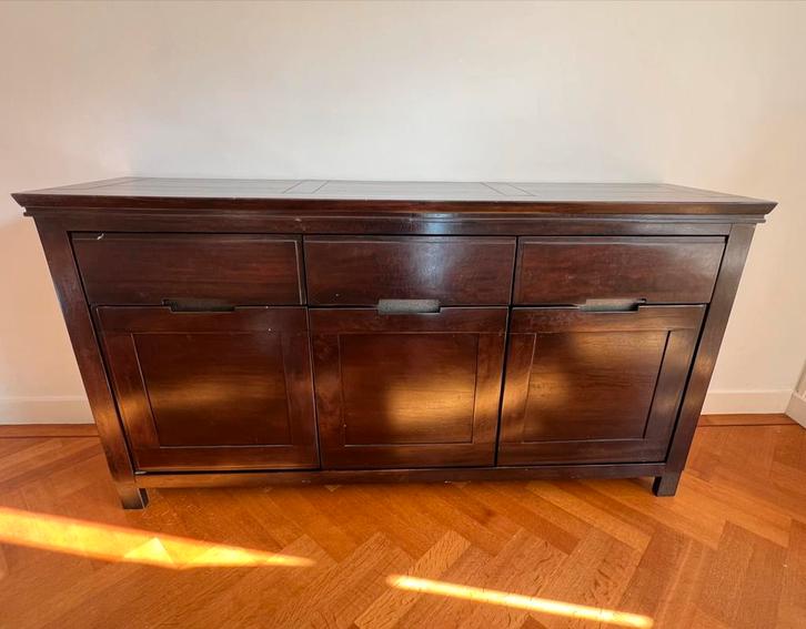Mangohouten dressoir - 170x90x45 cm, Huis en Inrichting, Kasten | Dressoirs, Gebruikt, 150 tot 200 cm, 25 tot 50 cm, Met lade(s)