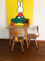 Vintage Schilte kinder tafeltje stoeltjes, Ophalen, Zo goed als nieuw, Tafel(s) en Stoel(en)