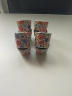 Kakelbont eierdopjes, Huis en Inrichting, Keramiek, Overige typen, Ophalen of Verzenden, Zo goed als nieuw