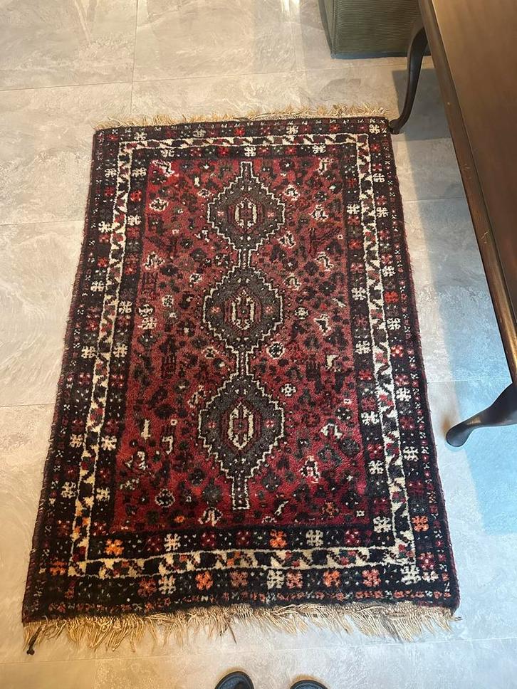 Antiek Perzisch Tapijt - Handgeknoopt 150x100cm, Huis en Inrichting, Stoffering | Tapijten en Kleden, Gebruikt, 50 tot 100 cm