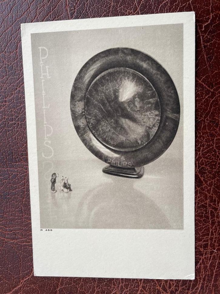 Philips promotie / reclamekaart voor de Schaal luidspeaker., Antiek en Kunst, Antiek | Tv's en Audio, Verzenden