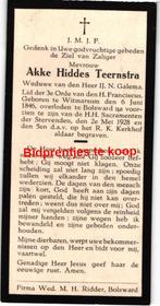 Teernstra Akke 1846 Witmarsum 1928 Bolsward x Galema - 25015, Ophalen of Verzenden, Bidprentje