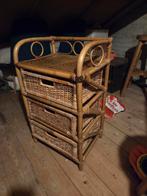 Rotan ladekast 3 lades, Huis en Inrichting, Kasten | Ladekasten, Gebruikt, 3 of 4 laden, Minder dan 100 cm, 25 tot 50 cm