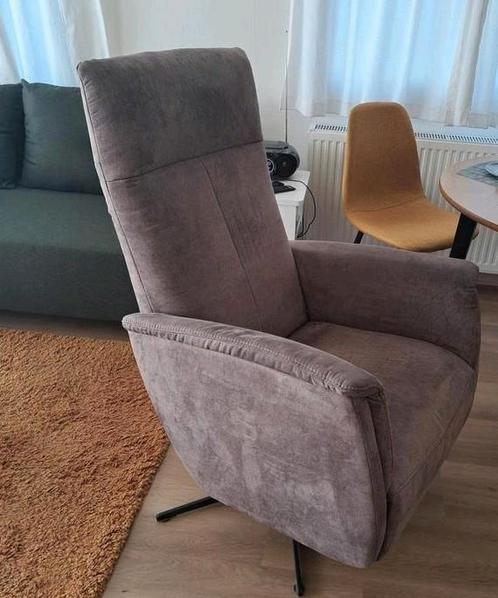 Relaxfeauteuil met draaipoot, microleder van zitgemak, Huis en Inrichting, Fauteuils, Overige materialen, Ophalen