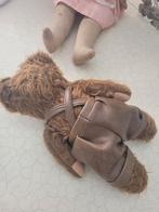 Oud beertje met lederhosen, Verzamelen, Overige merken, Heikant 21 Kaatsheuvel, Stoffen beer, Belle Vieille Brocante