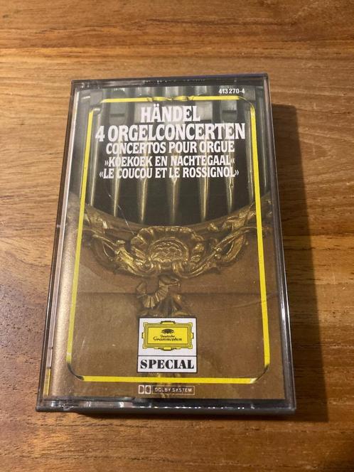 Cassette Handel - 4 Orgelconcerten / Koekoek Nachtegaal (E, Cd's en Dvd's, Cassettebandjes, Zo goed als nieuw, Origineel, Klassiek