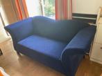 Sofa donkerblauw fluweel, Huis en Inrichting, Banken | Sofa's en Chaises Longues, Ophalen, Hout, Gebruikt, Klassiek