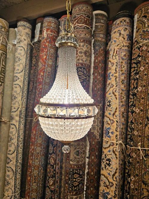 Antieke kristallen zakkroon, Antiek en Kunst, Antiek | Lampen, Ophalen of Verzenden