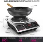 Lecon Chef Inductiekookplaat met wok, Witgoed en Apparatuur, Kookplaten, Nieuw, 3 kookzones of minder, Ophalen of Verzenden, Inductie
