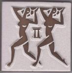 Vintage Westraven reliëf wandtegel Sterrenbeeld Tweelingen, Antiek en Kunst, Ophalen of Verzenden