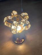 Gouden Tafellamp met Kristallen, Ophalen of Verzenden, Zo goed als nieuw, Metaal, Minder dan 50 cm