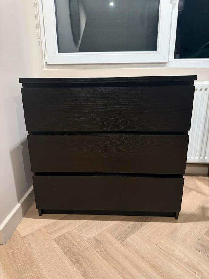 Ikea Malm ladekast met 3 lades, Huis en Inrichting, Kasten | Ladekasten, Gebruikt, Minder dan 100 cm, 50 tot 100 cm, 25 tot 50 cm
