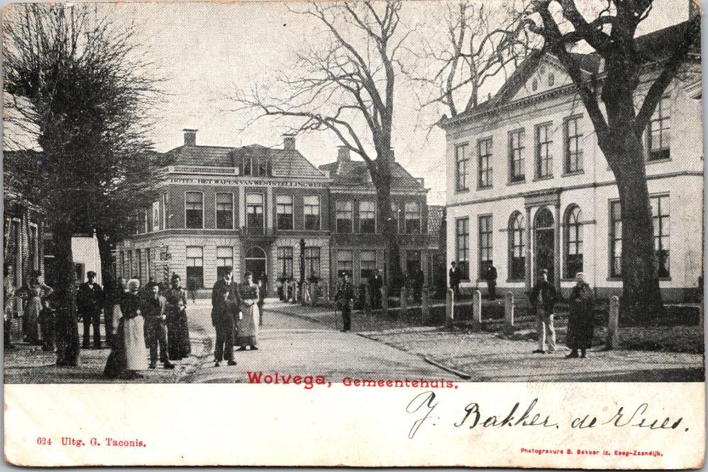 Wolvega - Gemeentehuis, Verzamelen, Verzenden, Voor 1920, Ongelopen, Friesland