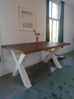 Eettafel teak als nieuw 160 x 100 x 78, Ophalen, Teakhout, 50 tot 100 cm, Zo goed als nieuw