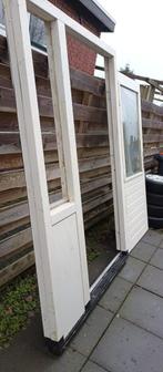 Houten kozijn met deur, 75 tot 150 cm, Gebruikt, Deurkozijn, Ophalen of Verzenden