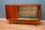 Vintage Teakfineer Highboard Vitrinekast Kast Dressoir, Ophalen, Gebruikt, Onbekend, Onbekend