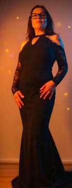 KDK London Zwarte Avondjurk Kant Maat 36 Nieuw, Zwart, Nieuw, Ophalen of Verzenden, Maat 36 (S)