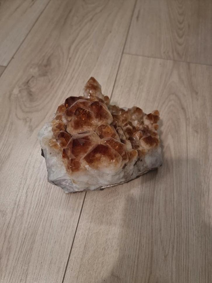 Prachtige Citrien Cluster, Verzamelen, Mineralen en Fossielen, Mineraal, Ophalen of Verzenden