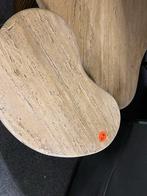 Travertin Salontafel met Mango Hout - B Keuze, Ophalen, Nieuw, Overige vormen