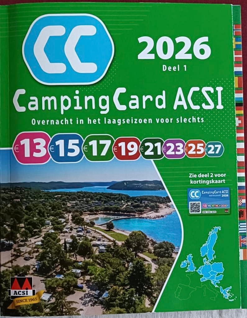 Camping Card ACSI deel 1 en 2, Ophalen of Verzenden, Zo goed als nieuw, 1800 tot 2000, Landkaart