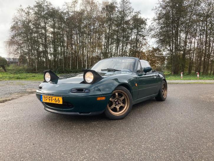 Mazda MX-5 NA, 1.6L 1996 British Racing Green, Auto's, Mazda, Particulier, MX-5, Climate control, Mistlampen, Open dak, Radio