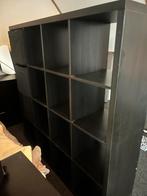Kallax kast ikea zwart, Huis en Inrichting, Kasten | Boekenkasten, Ophalen, Zo goed als nieuw, 25 tot 50 cm, 100 tot 150 cm