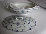 Blauwe soepterrine Jager met witte soeplepel, Antiek en Kunst, Ophalen