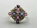 Vintage ring met edelstenen saffier. 2025/444., Overige kleuren, ., Ophalen of Verzenden, Zo goed als nieuw
