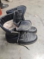 Zwarte leren boots - Gedragen leger kisten leder, Kleding | Heren, Zwart, Boots, Ophalen of Verzenden, Zo goed als nieuw