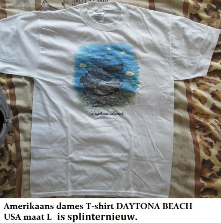 nieuw Amerikaans T-shirt dames,. DAYTONA BEACH. maat L, Kleding | Dames, T-shirts, Nieuw, Korte mouw, Ophalen of Verzenden