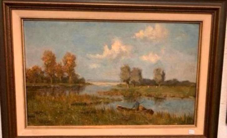 Schilderij uit de Haagse school Hendrik Jan Wisseling, Antiek en Kunst, Kunst | Schilderijen | Klassiek, Ophalen of Verzenden