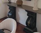 Sidetable, antieke balusters, natuurstenen blad, Huis en Inrichting, Woonaccessoires | Zuilen en Pilaren, Ophalen, Zo goed als nieuw