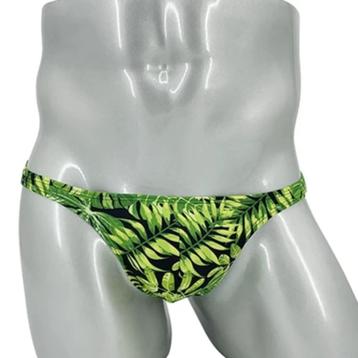 Heren groene bladeren zwemstring zwemslip zwembroek  beschikbaar voor biedingen