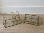 Gold Metal Jewelry & Makeup Boxes, Ophalen, Gebruikt, Overige kleuren, Hardcase