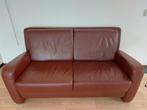 Bank.2 zits bruin leer, Ophalen, Gebruikt, 150 tot 200 cm, Tweepersoons