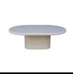 Organische Witte Tafel in Japandi Style | 130 x 80 CM, Ophalen of Verzenden, Zo goed als nieuw, 75 cm of meer, 60 cm of meer