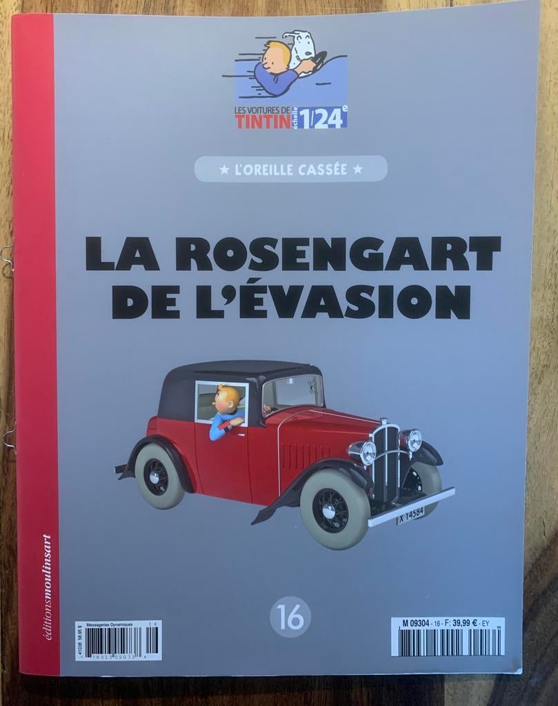 Kuifje auto nr 16 bijlage, Verzamelen, Stripfiguren, Ophalen of Verzenden, Kuifje, Zo goed als nieuw, Beeldje of Figuurtje