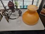 Antieke Hanglamp met Amber Kap, Ophalen