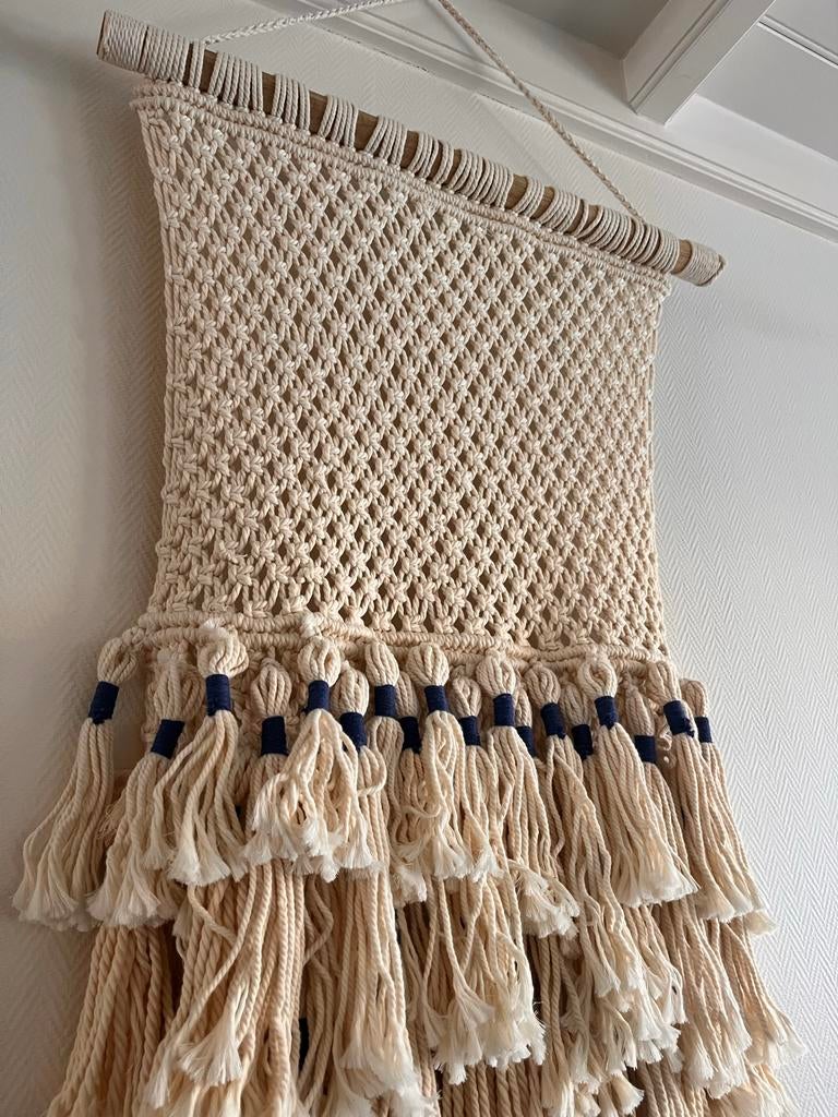 Mooie Macramé Wanddecoratie, Ophalen of Verzenden, Zo goed als nieuw
