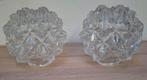 Set van 2 brutalistische glazen lampekapjes., Ophalen of Verzenden, Zo goed als nieuw, Rond, Minder dan 25 cm